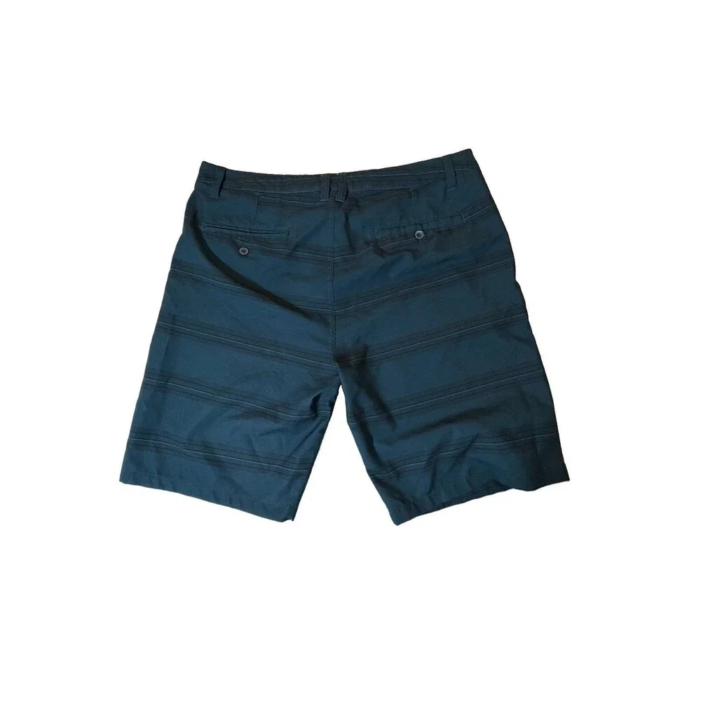Rip Curl Boardwalk Hybrid Shorts Blue Striped Surf Swim Men’s Size 38